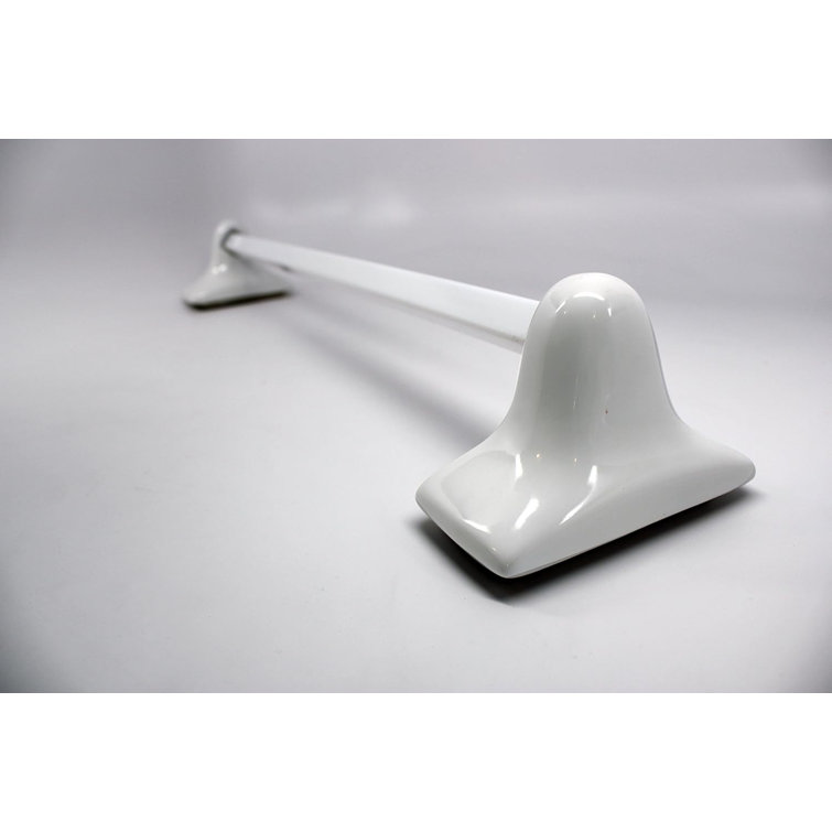 Daltile 27'' Wall Towel Bar (White Brackets w/White Pole) Wayfair